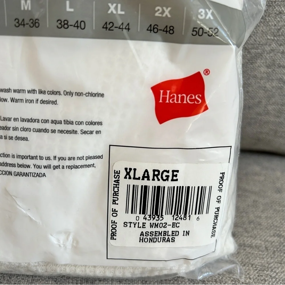 Hanes nip xl